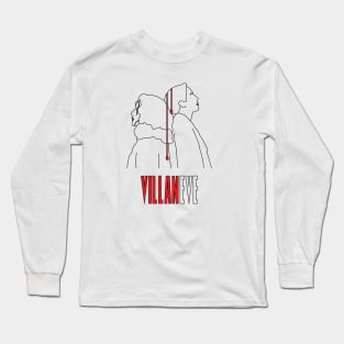 Villaneve black outline Long Sleeve T-Shirt